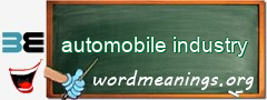 WordMeaning blackboard for automobile industry